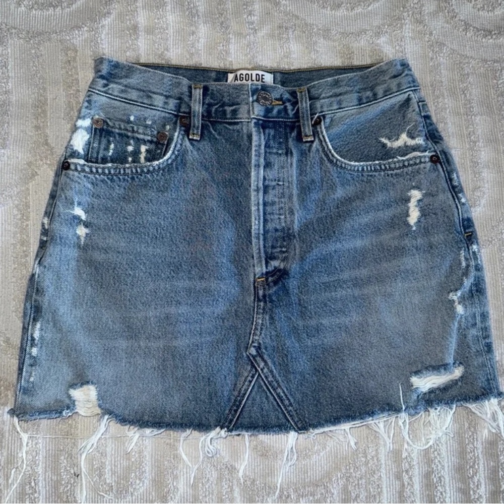 AGOLDE Denim Mini Skirt